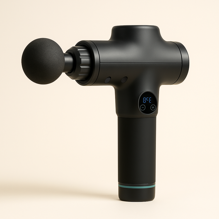 Pistolet de massage classique noir, idéal pour la récupération musculaire et le soulagement des tensions