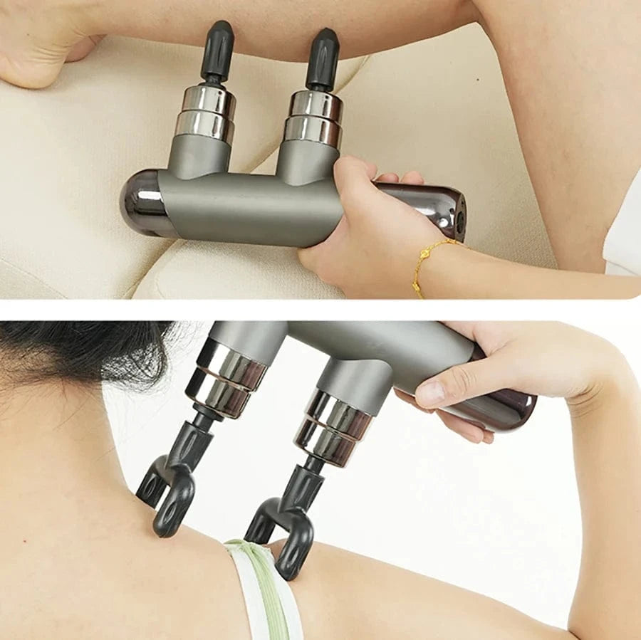 Pistolet de massage classique double tête RekindleMassage