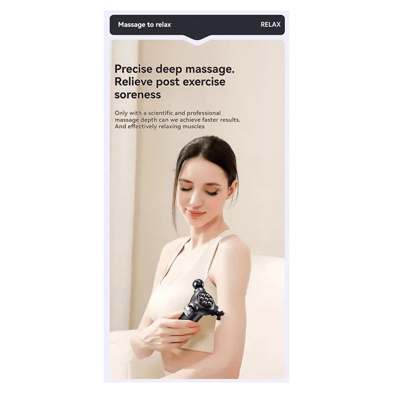 Pistolet de Massage portable Multifonction TriRelax RekindleMassage