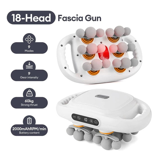 Pistolet de massage multi-têtes – 18 têtes 
