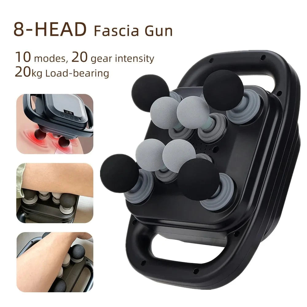 Pistolet de massage multi-têtes – 8 têtes RekindleMassage RekindleMassage