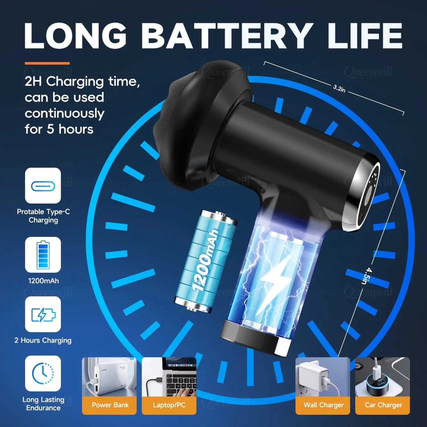 Pistolet de Massage portable SculptPro RekindleMassage