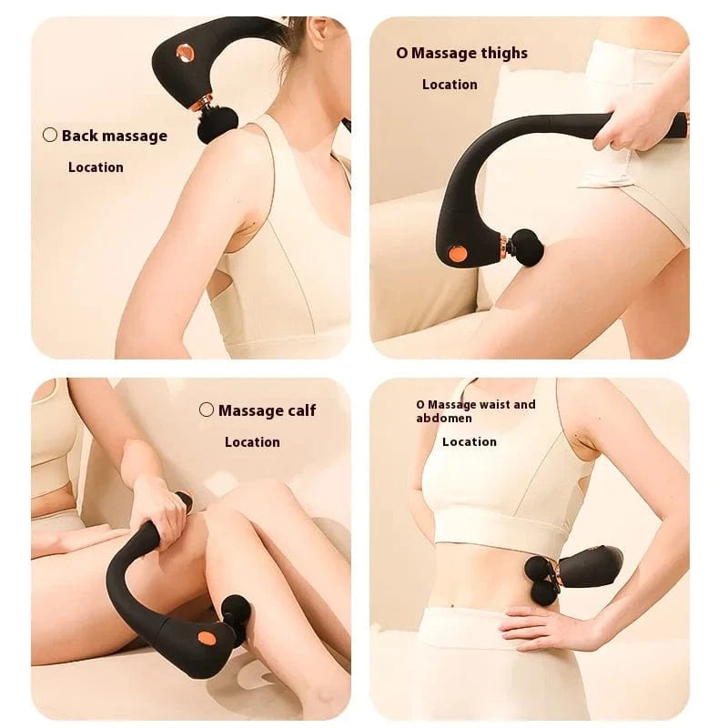 Pistolet de massage ergonomique double tête RekindleMassage