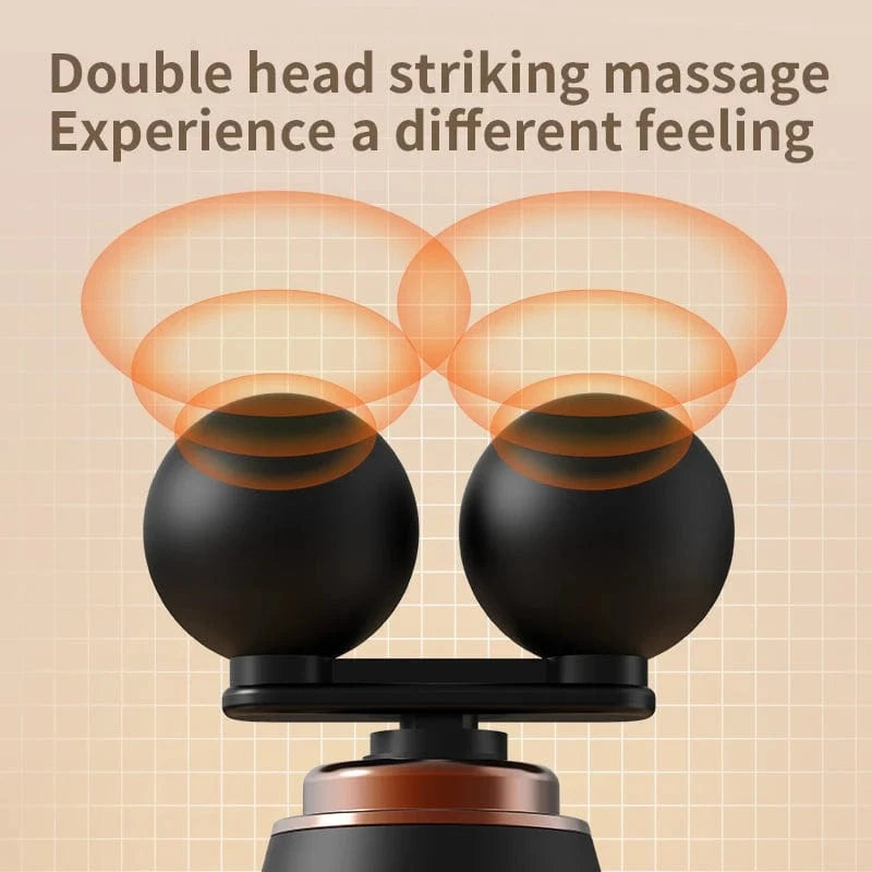 Pistolet de massage ergonomique double tête RekindleMassage