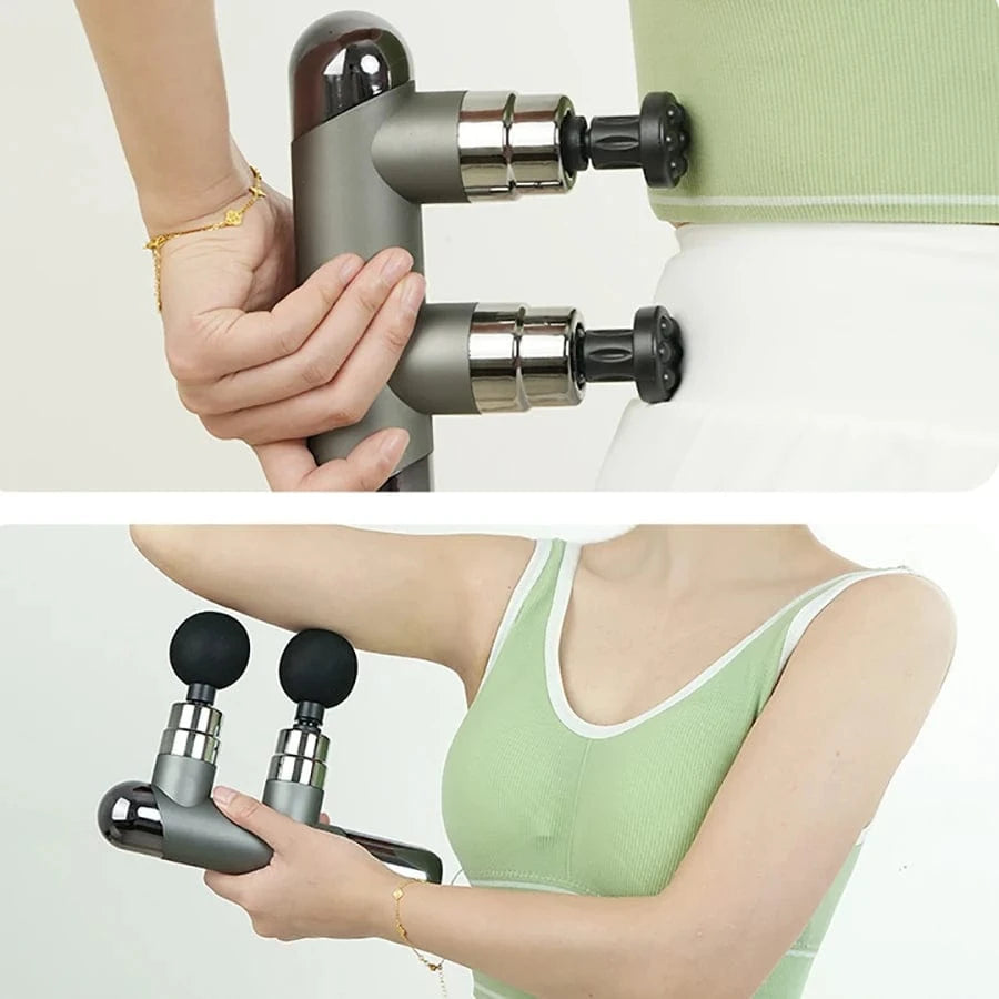 Pistolet de massage classique double tête RekindleMassage