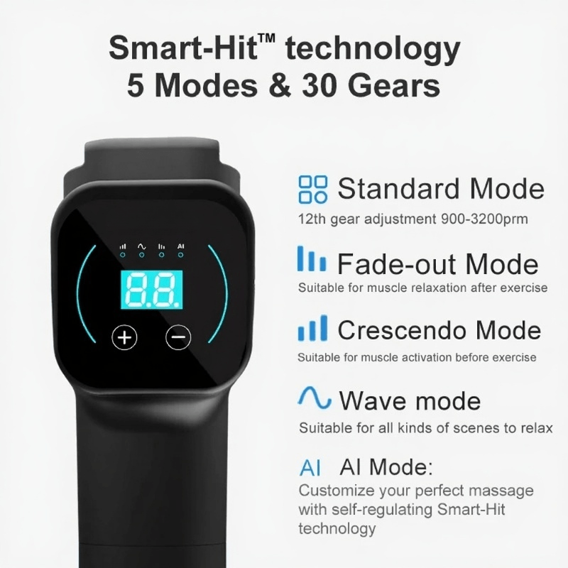 Pistolet de massage classique Intelligent SmartHit RekindleMassage