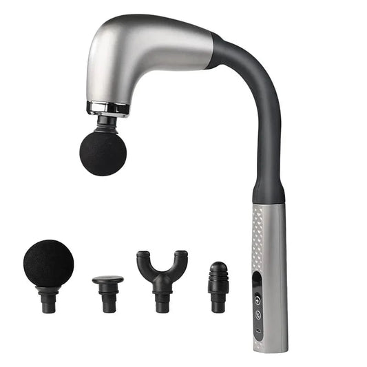 Pistolet de massage ergonomique long Argent