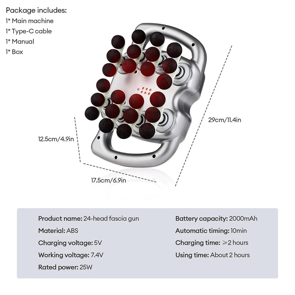 Pistolet de massage multi-tête taille 