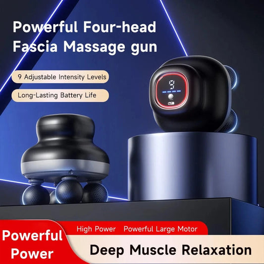 Pistolet de Massage mini 4têtes 9 niveaux