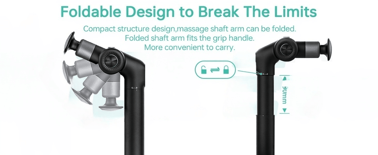 Pistolet de massage ergonomique angles ajustable RekindleMassage