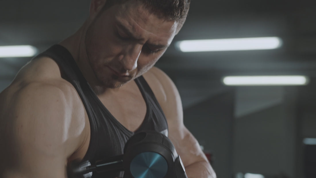 Video pistolet de massage en action